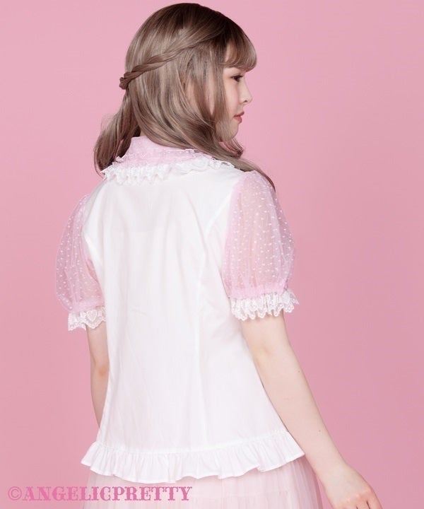 ミ*_様 angelic pretty ハートチュールフリルブラウス　ピンク Heart Tulle Frill Blouse by Angelic Pretty