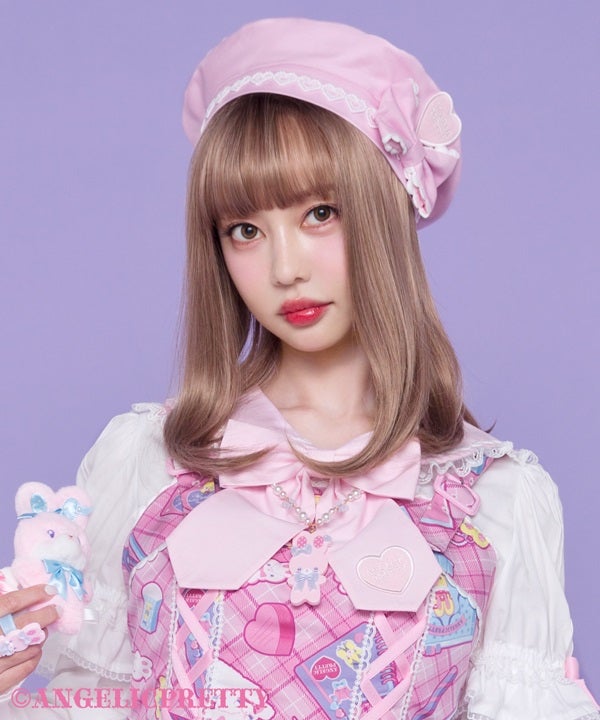angelicpretty Heartワッペンベレー ピンク Heart patch Beret by Angelic Pretty
