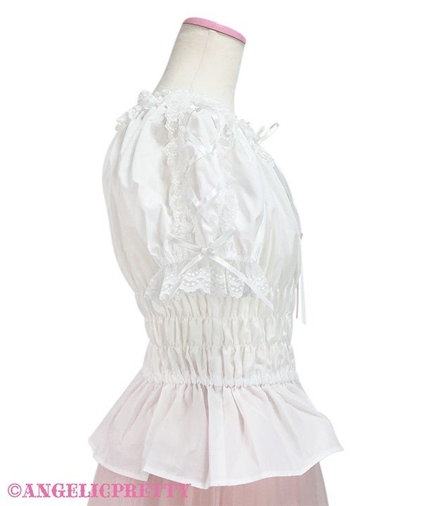 Lace-up Off-Shoulder Blouse by Angelic Pretty