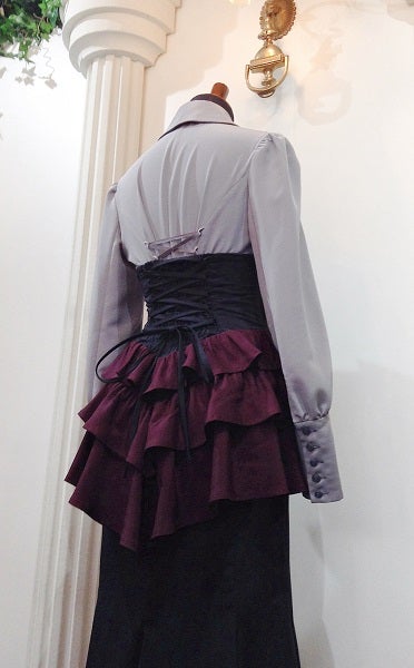 新品タグ付き　ATELIER BOZ ブラックフリルマーメイドスカート Baltic Long Mermaid Skirt by Atelier Boz