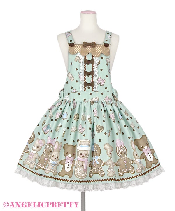 Nakayoshi Ginger Cookie Salopette by Angelic Pretty
