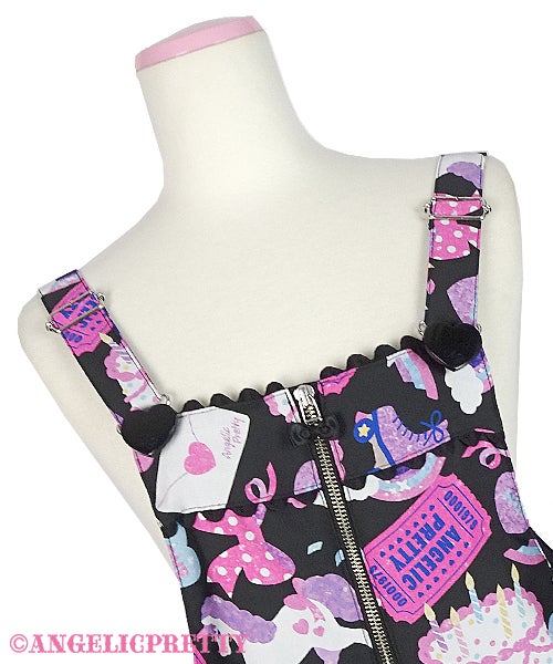 Girly Sticker Salopette by Angelic Pretty