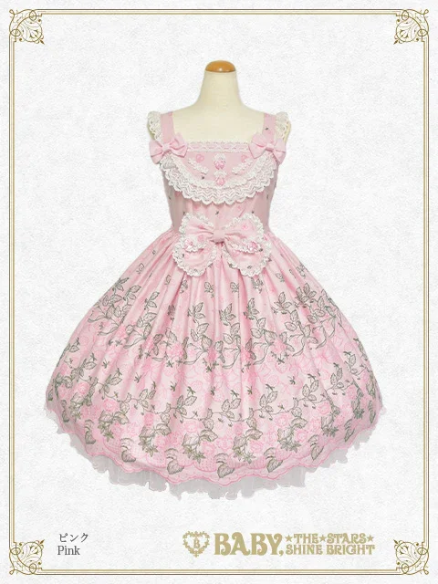 Kumya's Strawberry Garden Embroidery JSK I by Baby, the Stars