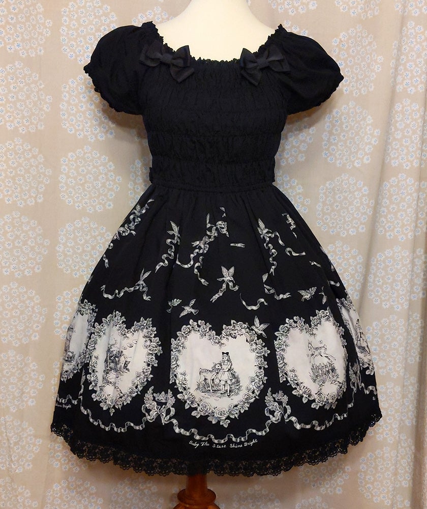 BabyTheStarsShineBright アリスバンビ柄シャーリングワンピ Alice