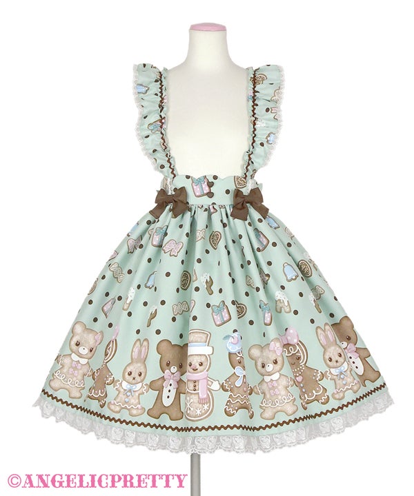 Nakayoshi Ginger Cookie Skirt by Angelic Pretty
