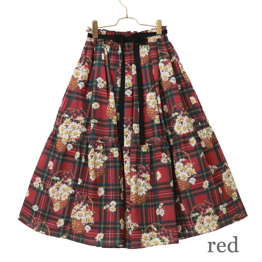 Margaret Tartan Long Skirt (2023) by Emily Temple Cute