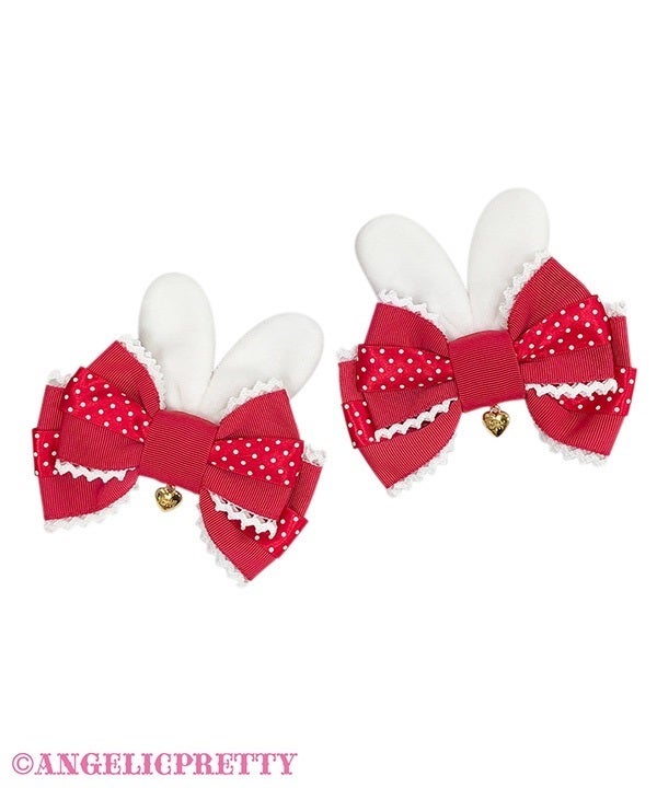 Cute Bunny Ribbon Clip Set by Angelic Pretty