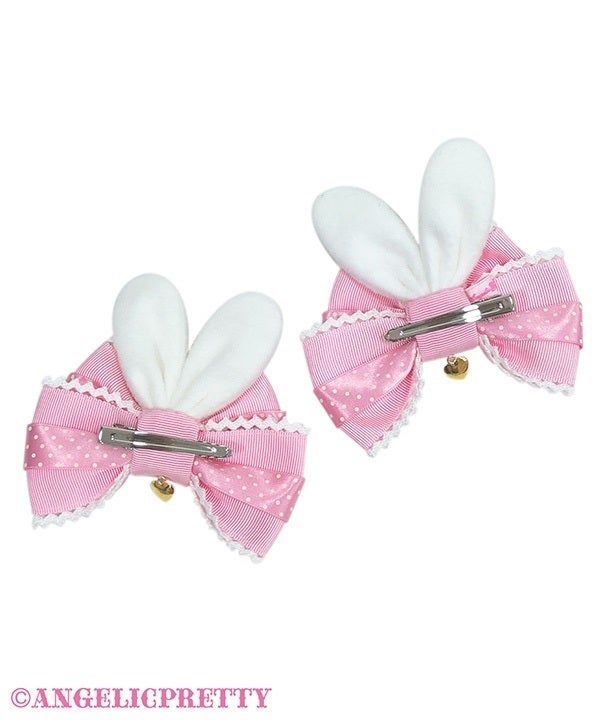 Cute Bunny Ribbon Clip Set by Angelic Pretty