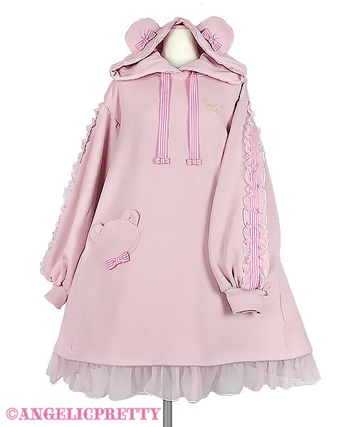 Bear Striped Ribbon Cutsew OP by Angelic Pretty