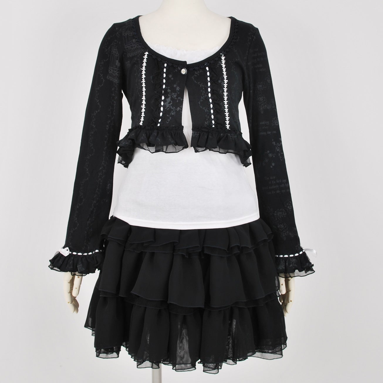 トップス 00s h.naoto number frill bolero gothic Princess Sleeve Frill Bolero by h.NAOTO