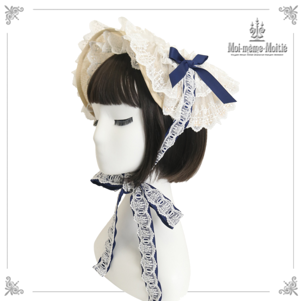 Cross Arch Lace Linen Headdress by Moi-même-Moitié