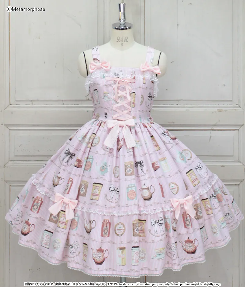 Classic Tea House Lace Up JSK by Metamorphose Temps de Fille