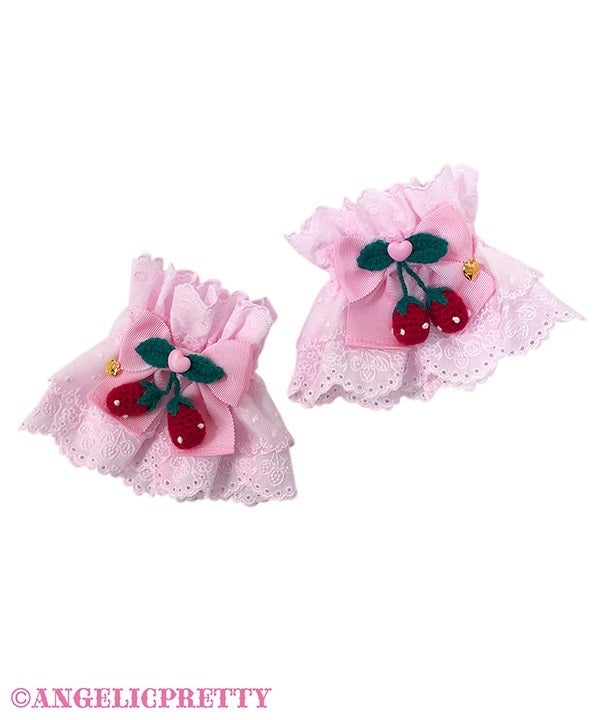 Decoration Strawberry Wrist Cuffs by Angelic Pretty
