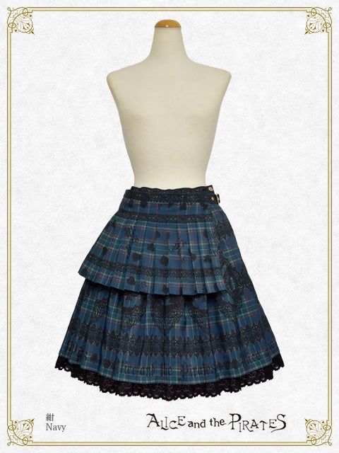 Alice's Cards Lace Tartan Check Pleated Skirt by Alice and the Pirates