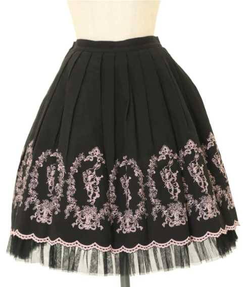 Rabbit Embroidery Skirt by Emily Temple Cute