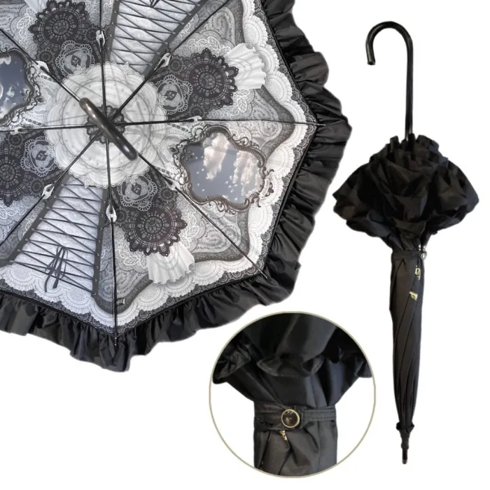 abilletage アビエタージュ レースプリントアンブレラ 晴雨兼用傘 Abilletage ~ Lace Print Umbrella by Indie Brand