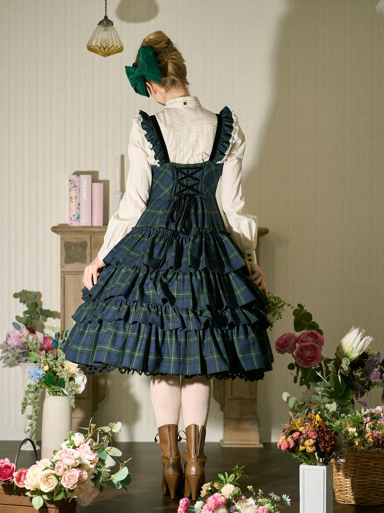 Victorian Tartan Ruffle JSK by Victorian Maiden