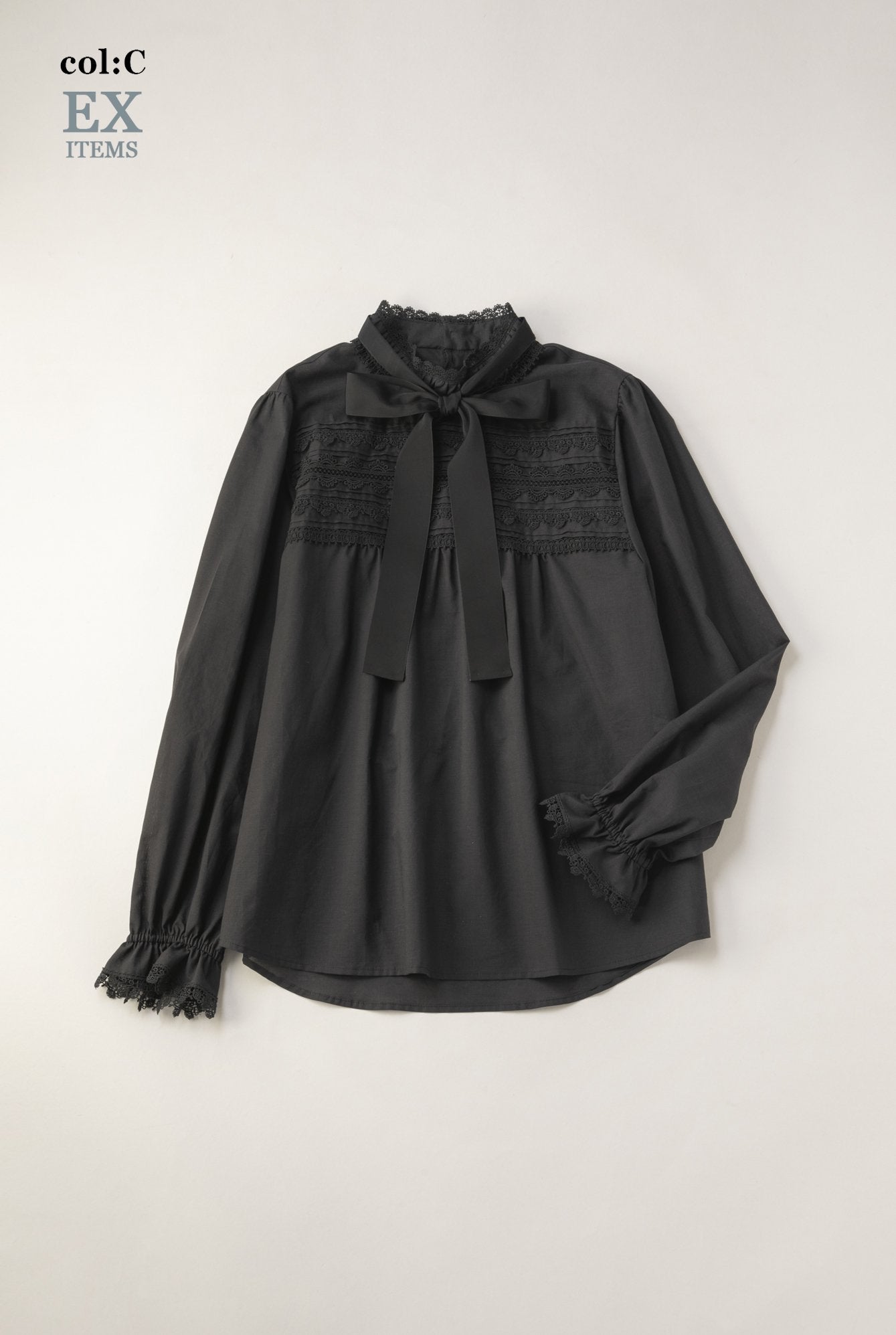 Lace Yoke and Bow Ribbon Victorian Blouse by Jane Marple