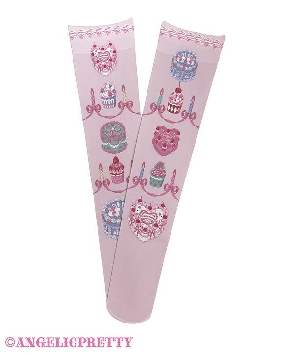 Angelic Pretty Happy Cakes オーバーニー ピンク Happy Cakes OTKs by Angelic Pretty