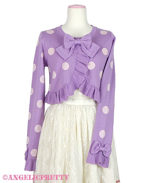 【新品】Angelic Pretty ドット柄ボレロ 長袖 黒 Color Scheme Dot Knit Bolero by Angelic Pretty