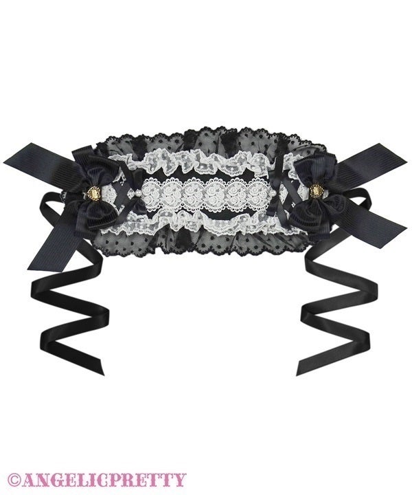 Lace Heart Charm Rose Lace Headdress (2024) by Angelic Pretty Lace Heart Charm Rose Lace Headdress (2024) by Angelic Pretty