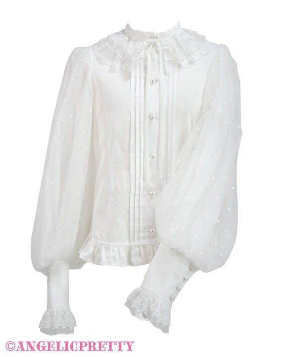Dot Tulle Doll Blouse by Angelic Pretty