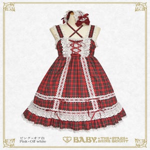 Tartan Check Babydoll JSK & Princess Drop Headdress Set (2023) by