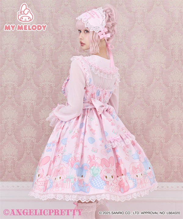 トップス Angelic Pretty DREAMY MY MELODY set MTO] DREAMY MY MELODY JSK Set by Angelic Pretty