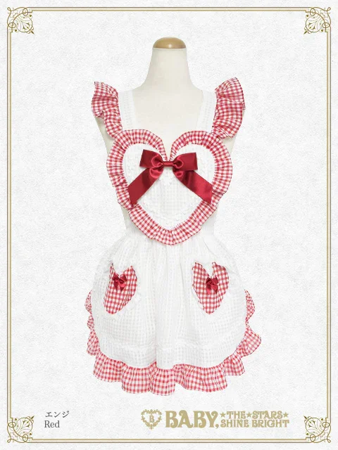 Fluffy Gingham Heart Apron by Baby, the Stars Shine Bright