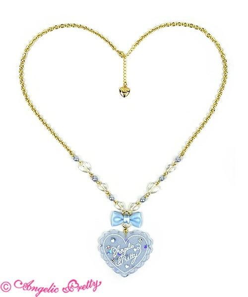 Angelic Pretty ロゴハートチャーム付きグローブ Topping Heart Necklace by Angelic Pretty