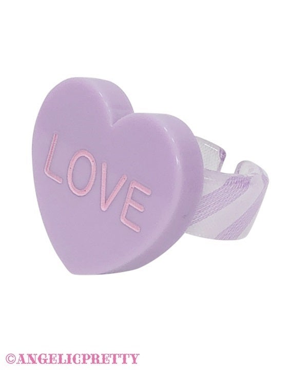 Dreamy Heart Candy Ring (2024) by Angelic Pretty
