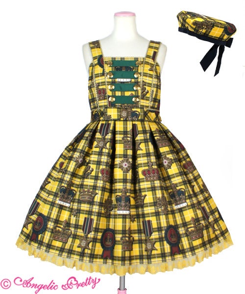 Cherry Jam Label JSK 黄色 Angelic Pretty Cherry Jam Label JSK by