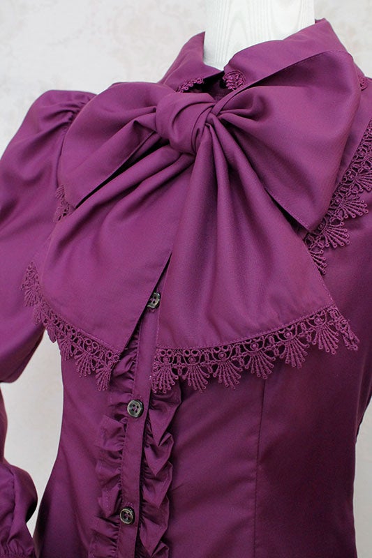 Victorian maiden ノーブルレースインタックブラウス 半袖 白 Noble Lace Intuck Blouse (2021) by Victorian Maiden
