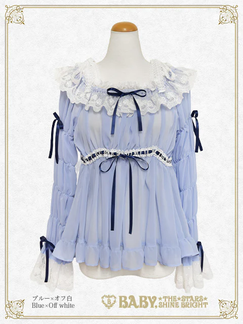 Cinderella Shirring Chiffon Blouse by Baby, the Stars Shine Bright