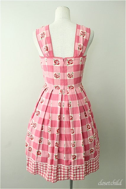 Block Check Rose JSK by Emily Temple Cute