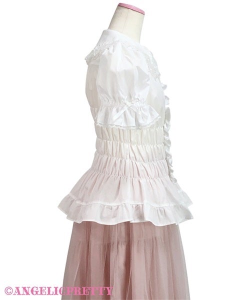 Honey Shirring Sleeve Blouse by Angelic Pretty