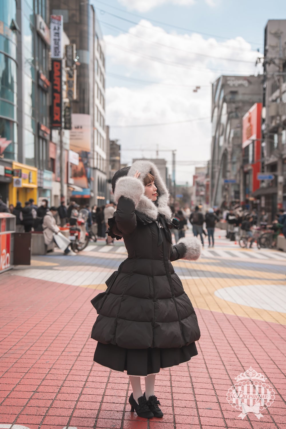 Baroque ~ Marshmallow Puff Frill Coat by Indie Brand
