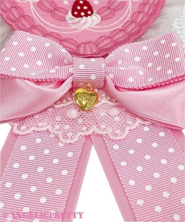 新品未使用　happy cakesロゼッタブローチ　白 Happy Cakes Rosette Brooch (2026) by Angelic Pretty
