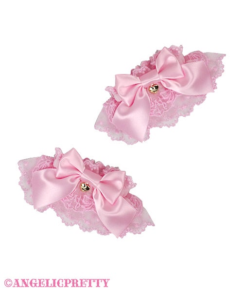 Cute Ribbon Wrist Cuffs (2021) by Angelic Pretty