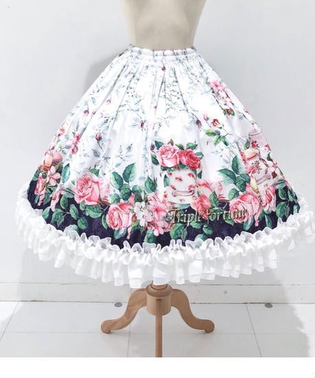 Rose Macaron Teacup Skirt by Triple Fortune