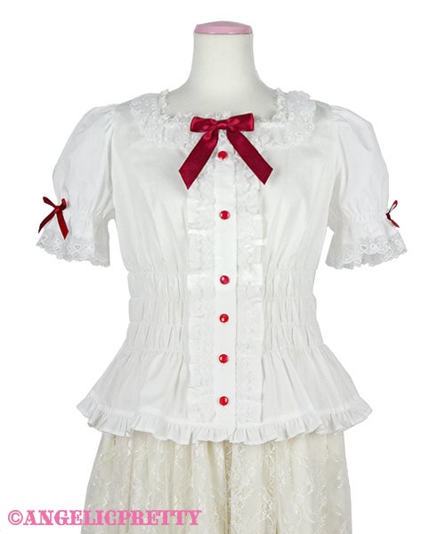 Lovely Honey Shirring Blouse by Angelic Pretty