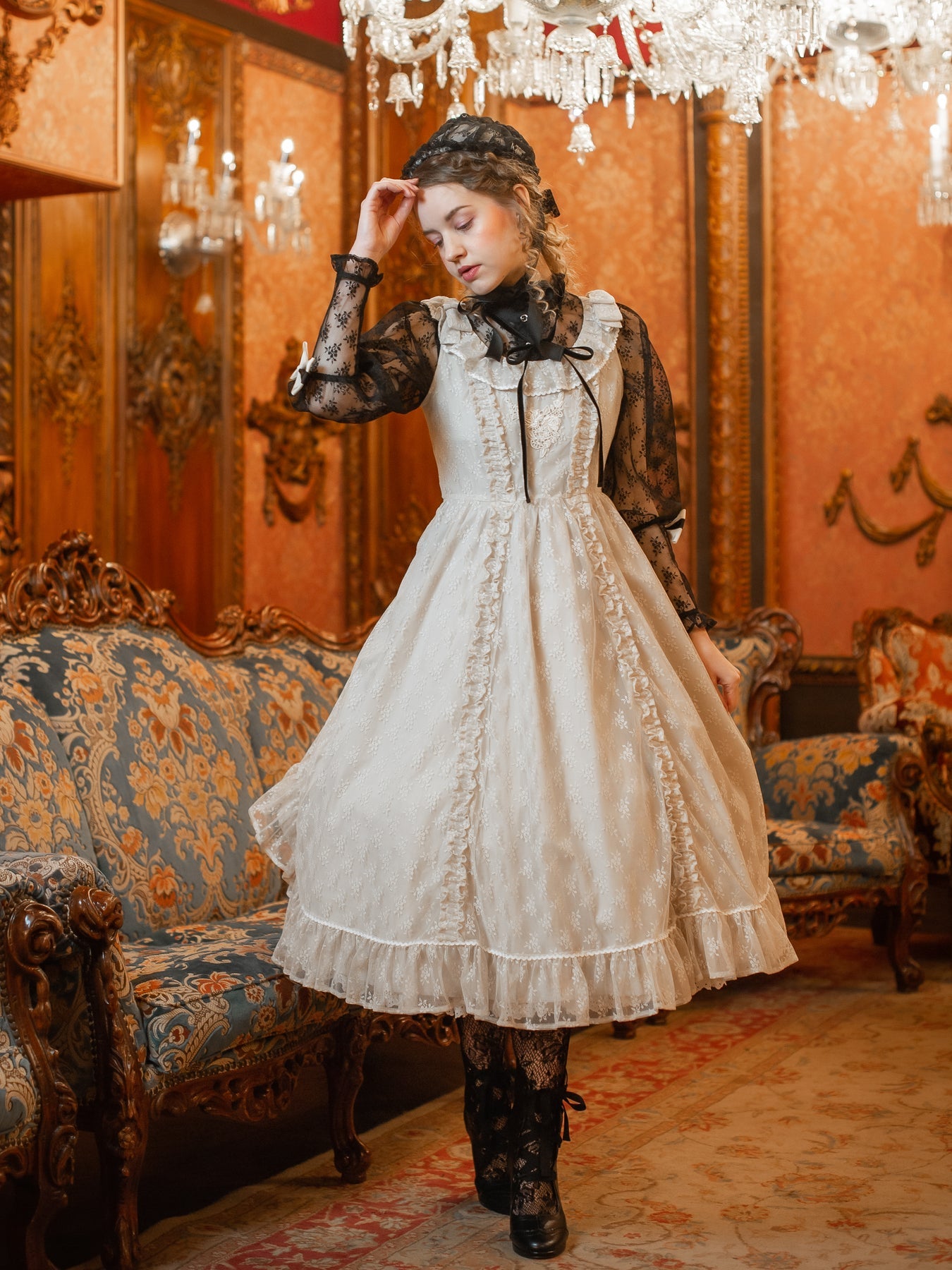 Amelia Lacy Blouse Cardigan by Victorian Maiden