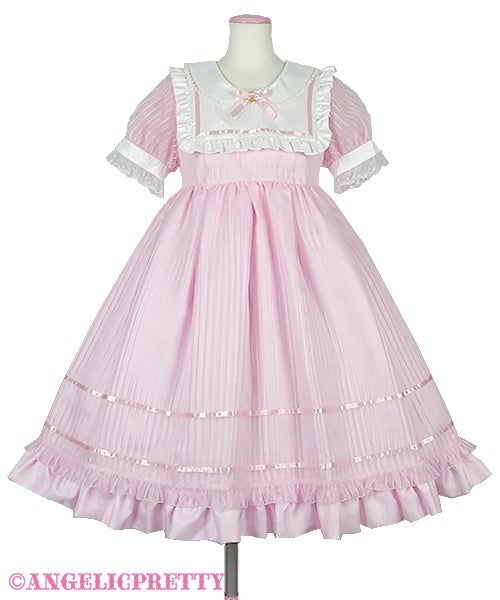 Stripe Stella Short Sleeve OP by Angelic Pretty
