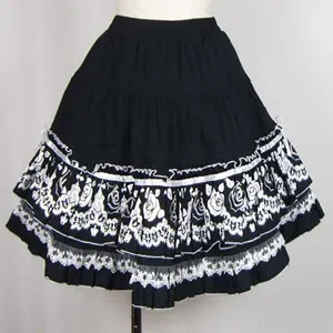 Lace Print Frill Skirt by Putumayo