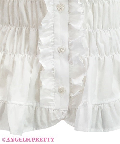 Angelic Pretty ハニーシャーリング付け袖ブラウス 白 シロ Honey Shirring Sleeve Blouse by Angelic Pretty