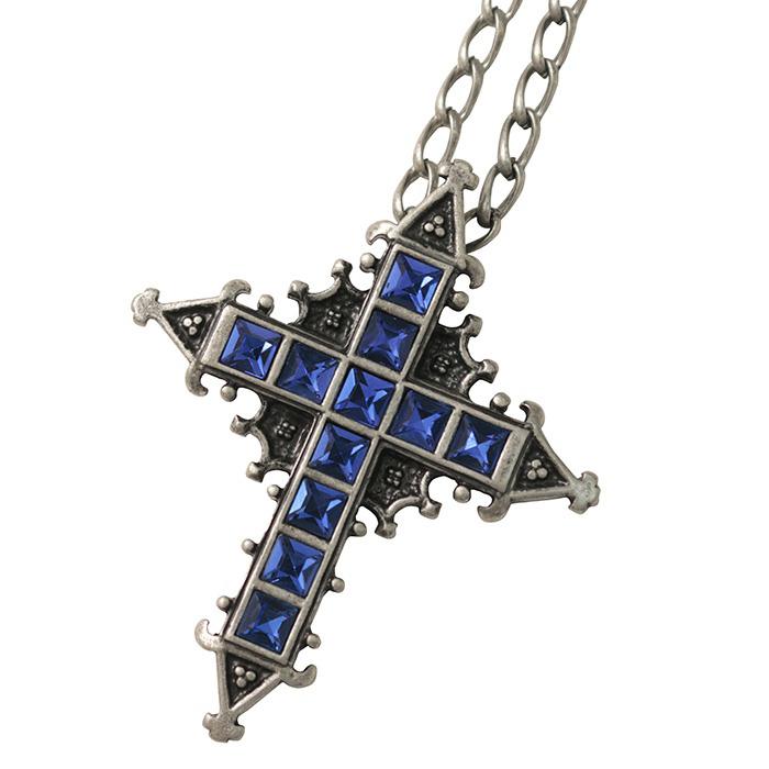 Blue Jewel Cross Pendant (2018) by Moi-même-Moitié