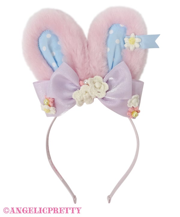 Flower Lyrical Bunny Head Bow by Angelic Pretty