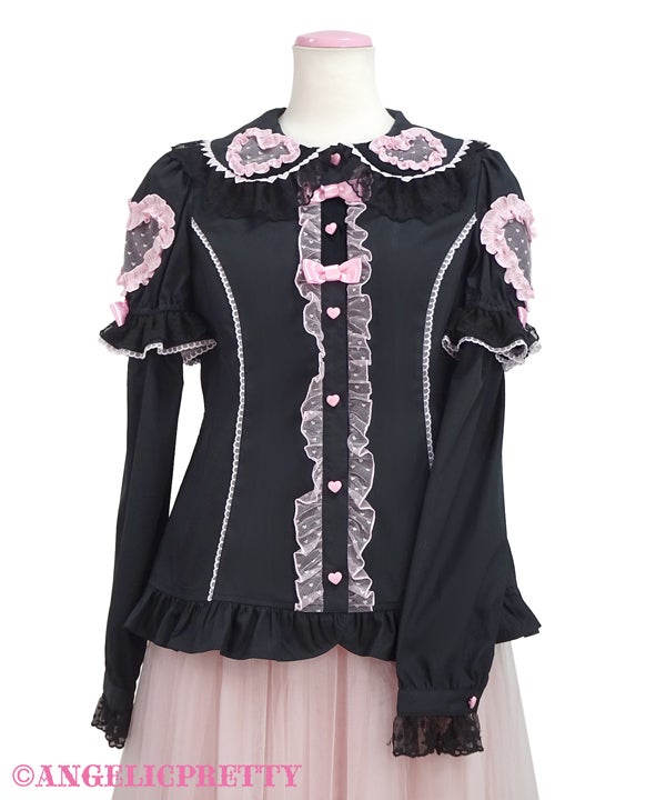 Frill Heart Sleeve Blouse by Angelic Pretty