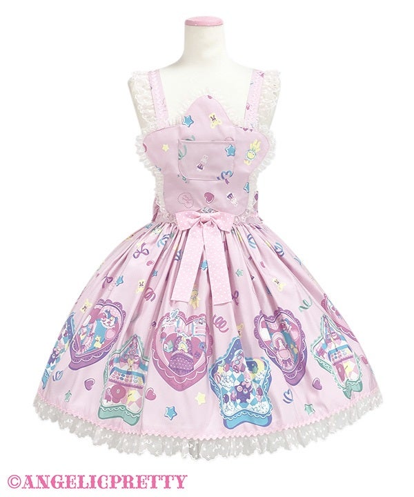 Compact Toys Skirt With Bib by Angelic Pretty