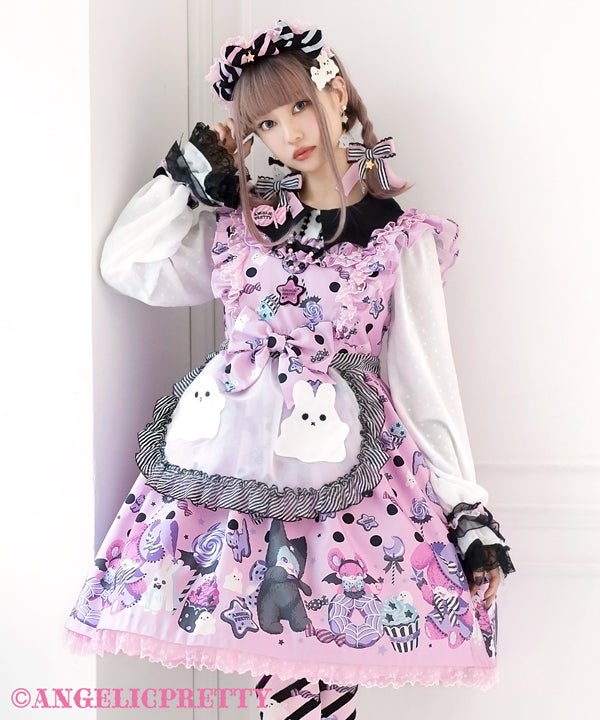 マシュマロおばけエプロン Marshmallow Ghost Apron by Angelic Pretty